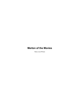 Merton of the Movies