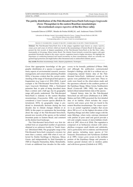 The Patchy Distribution of the Pale-Throated Serra-Finch