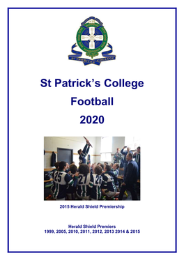 St Patrick's College Football 2020