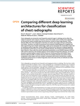 Comparing Different Deep Learning Architectures for Classification Of