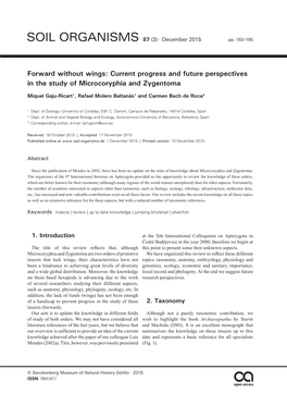 Forward Without Wings: Current Progress and Future Perspectives in the Study of Microcoryphia and Zygentoma