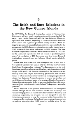 The Reich and Race Relations in the New Guinea Islands