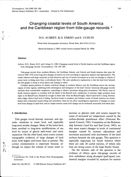 Changing Coastal Levels of South America and the Caribbean Region from Tide-Gauge Records *