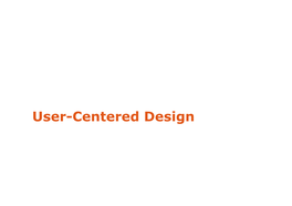 User-Centered Design Software Development