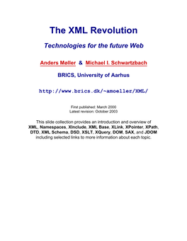 The XML Revolution