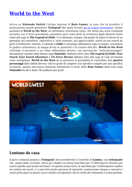 World to the West,Teslagrad