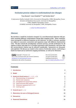 Exclusion Process Subject to Conformational Size Changes