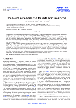 The Decline in Irradiation from the White Dwarf in Old Novae