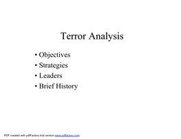 Terror Analysis