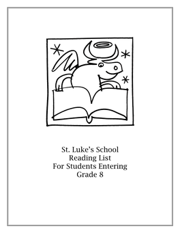 St. Luke's School Reading List for Students Entering Grade 8
