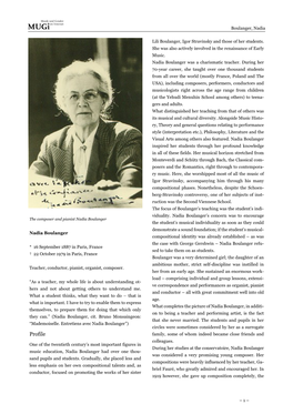 Nadia Boulanger Was a Charismatic Teacher