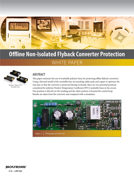 Offline Non-Isolated Flyback Converter Protection WHITE PAPER