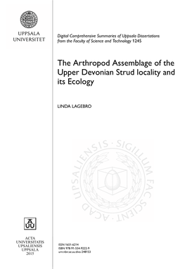 The Arthropod Assemblage of the Upper Devonian Strud Locality and Its Ecology