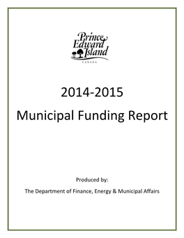 2014-2015 Municipal Funding Report