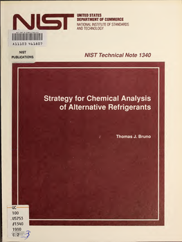 Strategy for Chemical Analysis of Alternative Refrigerants