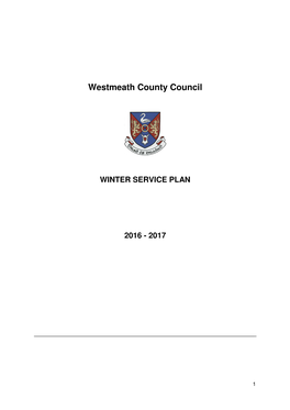 Winter Services Plan 2016-2017