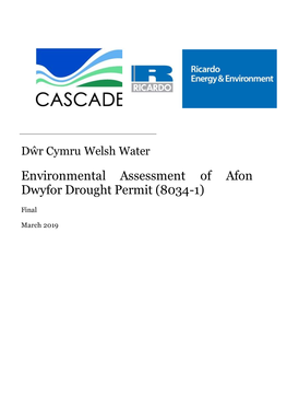 Environmental Assessment of Afon Dwyfor Drought Permit (8034-1)