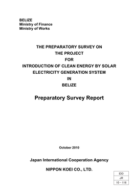 Preparatory Survey Report