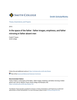 Father Images, Emptiness, and Father Mirroring in Father Absent Men