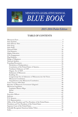 Pocket Edition of the 2015-2016 Minnesota Legislative Manual