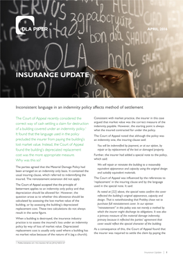 Insurance Update