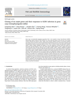 Cloning of Six Serpin Genes and Their Responses to GCRV Infection In