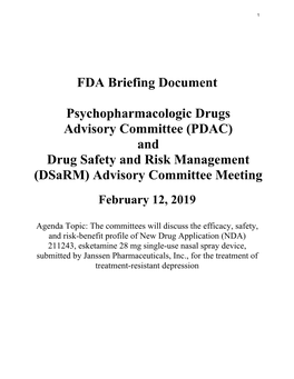 FDA Briefing Document