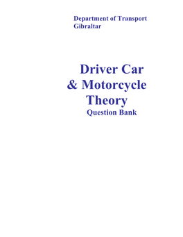 Driver Car & Motorcycle Theory