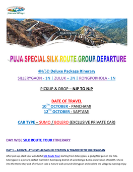 Silk Route Package Tour Group Departure
