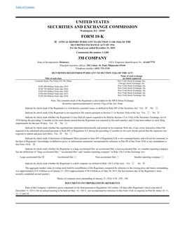 United States Securities and Exchange Commission Form