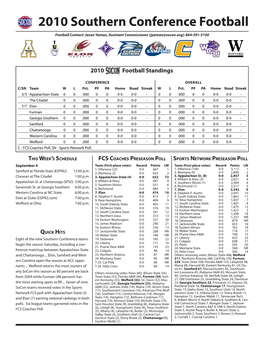 2010 Southern Conference Football