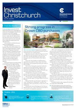 Invest Christchurch Newsletter, Issue 8 June 2013