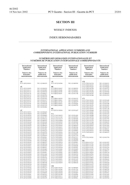 PCT Gazette, Weekly Issue No. 46, 2002