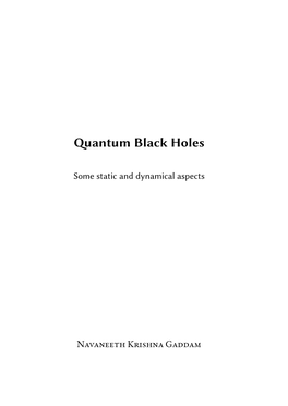 Antum Black Holes