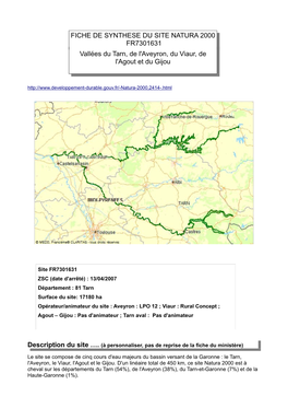 FR7301631 Vallee-Tarn-Aveyron-Viaur-Agout