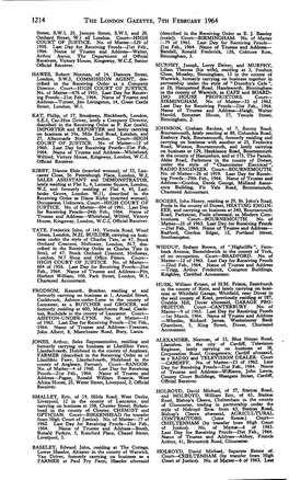 1214 the London Gazette, Jtr February 1964