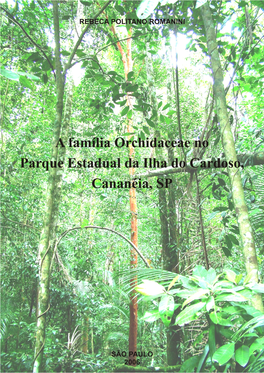 A Família Orchidaceae No Parque Estadual Da Ilha Do Cardoso, Cananéia, SP