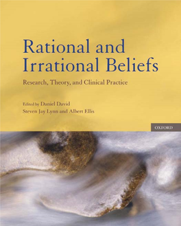 Rational and Irrational Beliefs Research, Theory, and Clinical