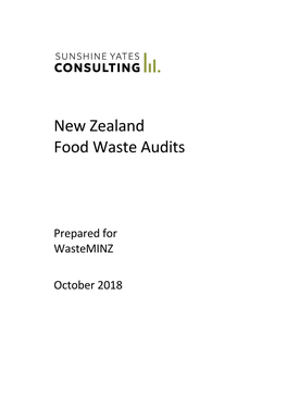 New Zealand Food Waste Audits