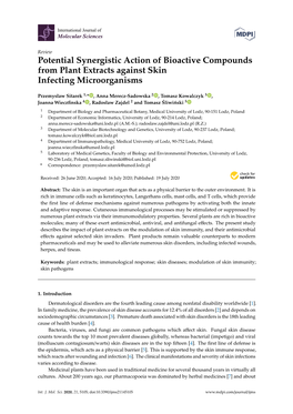Potential Synergistic Action of Bioactive Compounds from Plant Extracts Against Skin Infecting Microorganisms