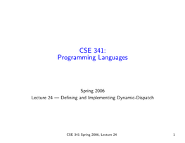 CSE 341: Programming Languages