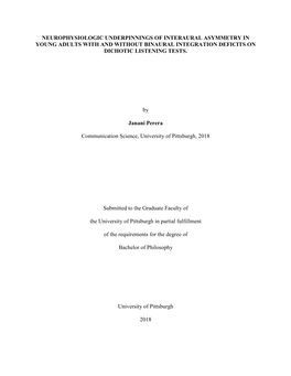 Neurophysiologic Underpinnings of Interaural Asymmetry in Young Adults with and Without Binaural Integration Deficits on Dichotic Listening Tests