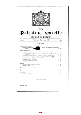 Palestine (3A3ette Publtsbeb B^ Butborit\>