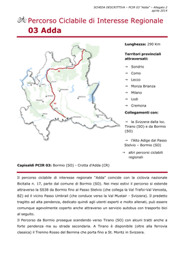 Percorso Ciclabile Di Interesse Regionale 03 Adda