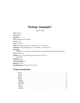 Package 'Propagate'