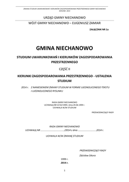 Gmina Niechanowo Studium Uwarunkowań I Kierunków