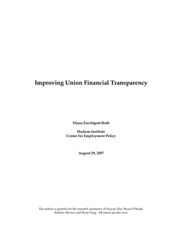 Improving Union Financial Transparency