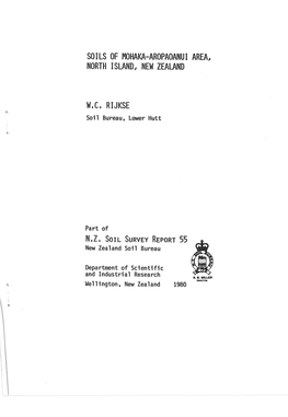 Soils of Mohaka-Aropaoanui Area, North Island, New Zealand
