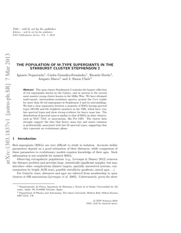 The Population of M-Type Supergiants in the Starburst Cluster Stephenson 2