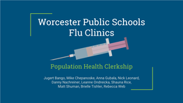 Worcester Public Schools Flu Clinics